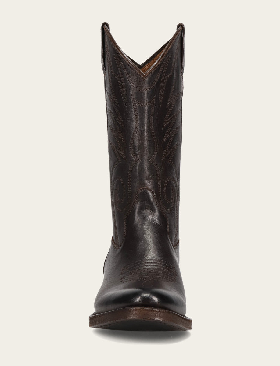 Men's Chocolate Grady Vintage Stitch Western Boots CHOCOLATE - Frye