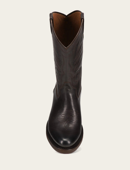 Men's Chocolate Grady Vintage Stitch Western Boots CHOCOLATE - Frye